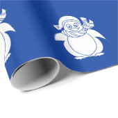 Papier cadeau pingouin Noël (Coin rond)