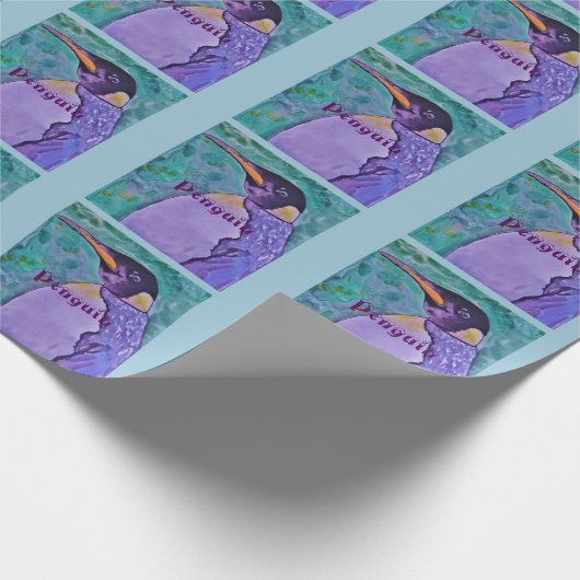Papier Cadeau Pingouin pourpre (Coin)