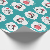 Papier Cadeau Pingouin Vacances d'hiver (Coin)