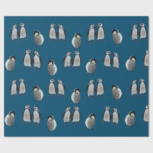 Papier Cadeau Pingouins (Plat)