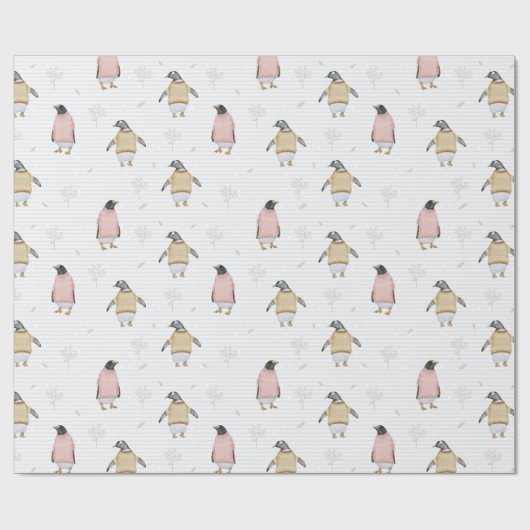Papier Cadeau Pingouins (Plat)