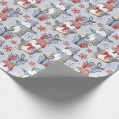 Papier Cadeau Pingouins dansants hivernaux (Coin)