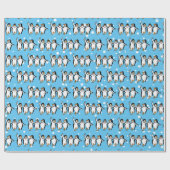 Papier Cadeau Pingouins de danse Design Emballage papier rouleau (Plat)