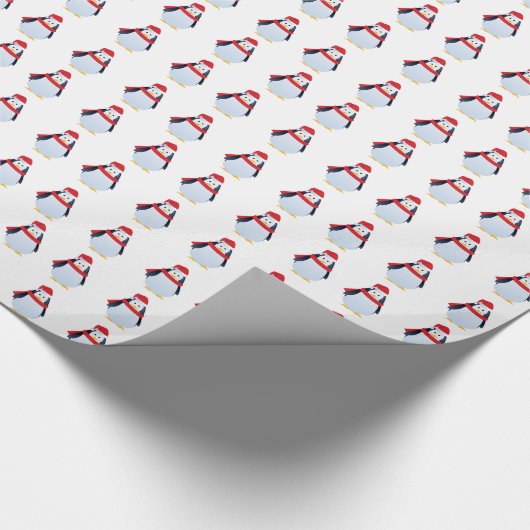 Papier Cadeau Pingouins de Noël (Coin)