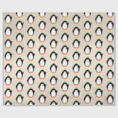 Papier Cadeau Pingouins de Noël (Plat)