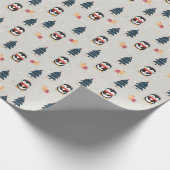 Papier Cadeau Pingouins de Noël (Coin)