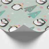 Papier Cadeau Pingouins de Noël mignons (Coin)
