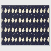 Papier Cadeau Pingouins de nuit (Plat)