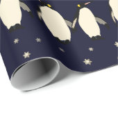 Papier Cadeau Pingouins de nuit (Coin rond)
