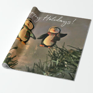 Papier Cadeau Pingouins de vacances