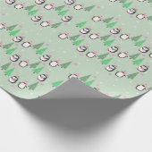 Papier Cadeau Pingouins et arbres de Noël (Coin)