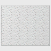 Papier Cadeau Pingouins et champignons d'hiver simples et modern (Plat)