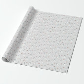 Papier Cadeau Pingouins et champignons d'hiver simples et modern (Déroulé)