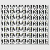 Papier Cadeau Pingouins et poussin d'empereur (Plat)