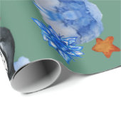 Papier Cadeau Pingouins & Stars rapper Papier (Coin rond)