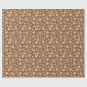 Papier Cadeau Pink and Brown Floral (Plat)