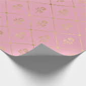 Papier Cadeau Pink and Gold Paris Foil Floral (Coin)