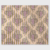 Papier Cadeau Pink and Gold Paris Foil Vins à thème (Plat)