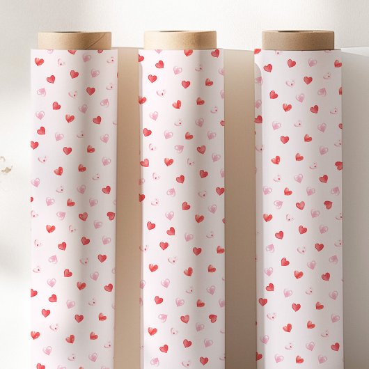 Papier Cadeau Pink and Red Hearts