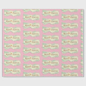 Papier Cadeau Pink and Sage Green Joyeux enveloppement cadeau de (Plat)