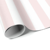 Papier Cadeau Pink and White Cabana Stripes Palm Beach (Coin rond)