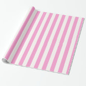 Papier Cadeau Pink and White Extra Large Stripe (Déroulé)