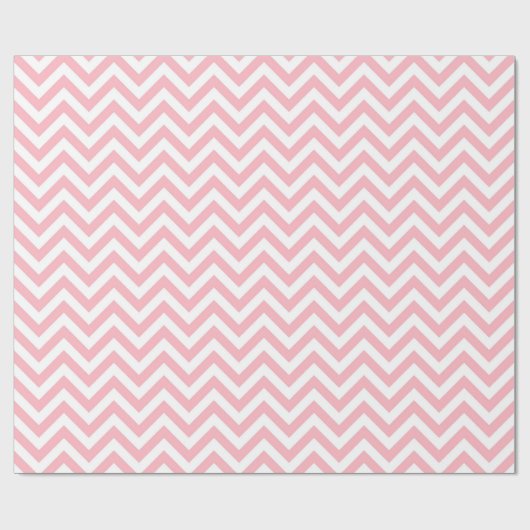 Papier Cadeau Pink and White Large Chevron Zig Zag (Plat)