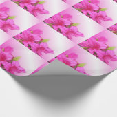 Papier Cadeau Pink azalea fleurs vacances, anniversaire, Noël, (Coin)