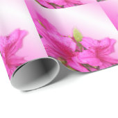 Papier Cadeau Pink azalea fleurs vacances, anniversaire, Noël, (Coin rond)