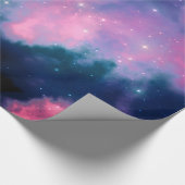 Papier Cadeau Pink & Blue Galaxy & Stars Abstract (Coin)