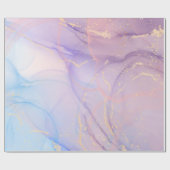 Papier Cadeau Pink & Blue Gold Glitter Marble (Plat)
