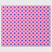Papier Cadeau Pink Blue Pink Polka Dot Pattern (Plat)