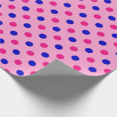 Papier Cadeau Pink Blue Pink Polka Dot Pattern (Coin)