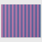 Papier Cadeau Pink Blue Stylish Stripes Pattern Design  (Plat)