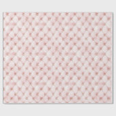 Papier Cadeau Pink Blush Gold Tufts Anniversaire (Plat)