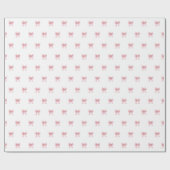 Papier Cadeau Pink Bow Pattern Birthday Party Hats (Plat)