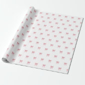 Papier Cadeau Pink Bow Pattern Birthday Party Hats (Déroulé)