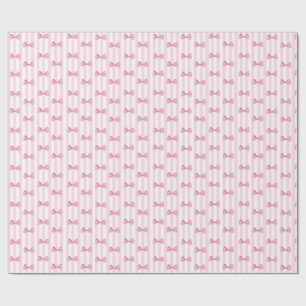 Papier Cadeau Pink Bows Baby Girl Baby shower envelopper cadeau