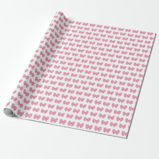 Papier Cadeau pink bows girly gift wrapping paper