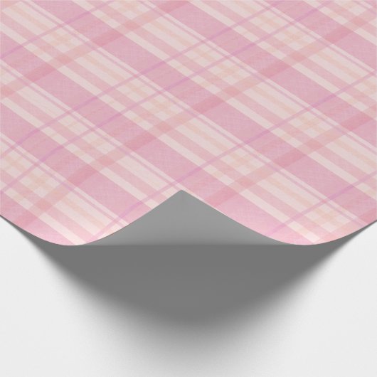 Papier Cadeau Pink Buffalo plaid Noël (Coin)