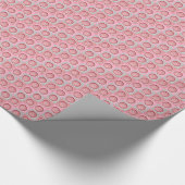 Papier Cadeau Pink Button Checked Pattern (Coin)