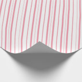 Papier Cadeau Pink Candy Cane Stripes - Small Stripes (Coin)