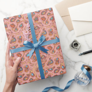 Papier Cadeau Pink Chic Faux Foil Gold & Opal