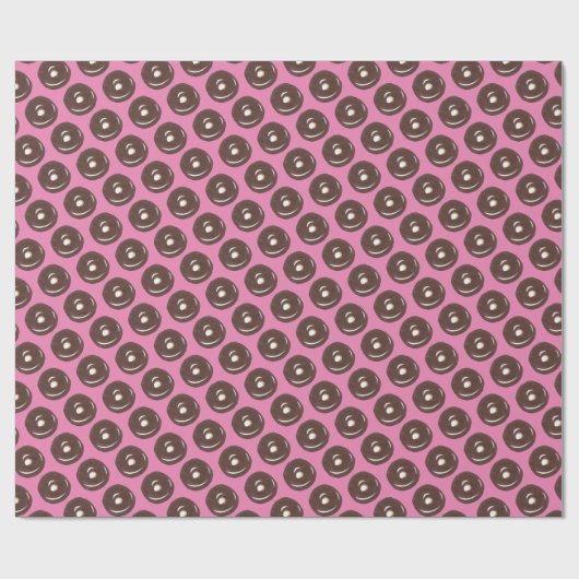 Papier Cadeau Pink Chocolat Donut Doughnut Junk Food Breakfast (Plat)