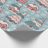 Papier Cadeau Pink Christmas Trees  (Coin)