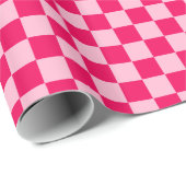 Papier Cadeau Pink Combination Classic Checkerboard par STaylor (Coin rond)