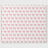 Papier Cadeau Pink Coquette Bow (Plat)