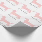 Papier Cadeau Pink Dachshund (Coin)
