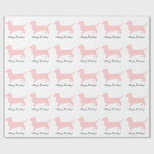 Papier Cadeau Pink Dachshund (Plat)
