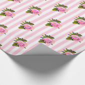Papier Cadeau Pink Floral Chic Roses shabby Cadeau (Coin)
